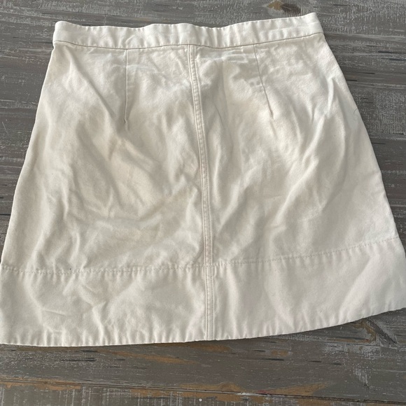 EVERLANE The Canvas Stamp Cotton Mini Skirt • Cream Bone | Size 8 - Picture 5 of 5